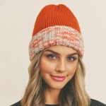 Wholesale multicolored Band Knit Beanie Fleece Lining One Fits Most Acrylic