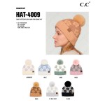 Wholesale c C HAT Daisy Pattern Plush Yarn Pom Beanie Hat One Polyester Viscose