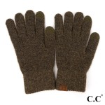 Wholesale c C G Heather Knit Plain Smart Touch Gloves One Fits Most Touchscreen