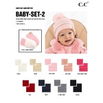 C.C BABY-SET-2
Solid Ribbed Baby Beanie Hat and Mitten Glove.

- Mitten Lined Inside
- Thumbless
- Fits Most Babies (0-9 Months)
- 100% Acrylic