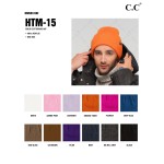 Wholesale c C HTM Unisex Solid Cuff Beanie Hat One Fits Most Acrylic