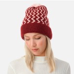 Chevron Striped Beanie With Faux Fur Pom

- One Size Fits Most
- 59% Acrylic / 38% Polyester / 3% Spandex