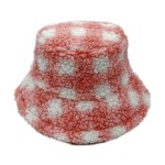 Wholesale do Everything Love Fuzzy Plaid Bucket Hat One Fits Most Adjustable Dra