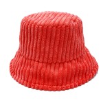 Wholesale do Everything Love Solid Corduroy Bucket Hat One Lined Adjustable Draw