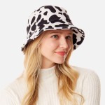 Wholesale cow Print Bucket Hat One Fits Most Adjustable Draw String Polyester Vi