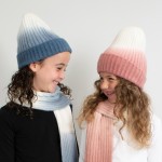 Wholesale kids Ombre Knit Beanie Acrylic Nylon Spandex M L Fits