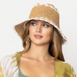 Wholesale do Everything Love Straw Bucket Hat One Fits Most Polyester