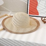 Wholesale woven Straw Hat Sequin Band Stripe Details One Fits Most Adjustable Dr