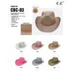 C.C CBC-03
Sequin Cowboy Hat With Suede String Trim Band

- One Size Fits Most
- Adjustable Drawstring
- Brim Approximately 3.25"L
- 60% Paper / 40% Polyester 
