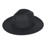 Wholesale felt Brim Fedora Hat No Hat Band One Fits Most Adjustable Drawstring B