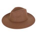 Wholesale felt Brim Fedora Hat No Hat Band One Fits Most Adjustable Drawstring B