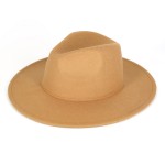Wholesale felt Brim Fedora Hat No Hat Band One Fits Most Adjustable Drawstring B