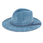 Wholesale corduroy Fedora Hat Matching Braided Leather Band One Fits Most Intern
