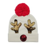 Wholesale do Everything Love Reindeer Beanie String Pom One Fits Most Polyester