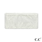 Wholesale c C HWE Net Woven Headwrap Rhinestones One Fits Most Recycled Polyeste