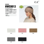 C.C HWE0013
Net Woven Headwrap With Rhinestones

- One Size Fits Most
- 52% Recycled Polyester/ 45% Acrylic/ 3% Spandex