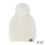 C.C HTE0004
Faux Fur Pom Beanie

- One Size Fits Most
- Lined Beanie
- 100% Polyester 