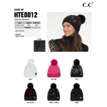 Wholesale c C HTE Sequin Fur Pom Beanie One Fits Most Lined Beanie Polyester