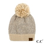 Wholesale c C HTE Sequin Cuff Pom Beanie One Fits Most Lined Beanie Acrylic