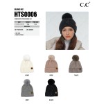 Wholesale c C HTS Sequin Beanie Pom One Fits Most Polyester Angora