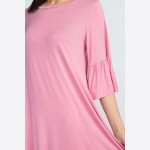 Wholesale adorable peplum sleeve dress will be wardrobe staple wear casual coff