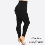 Women's Plus Size High Waisted Cotton Compression Leggings.

• Long, skinny leg design
• Does not ball or pill
• Comfortable and easy pull-on style
• Very Stretchy
• Tummy Control
• Hight Waist
• 8" Waist Band

- One size fits most plus 16-22
- 50% Cotton, 45% polyester, 5% spandex