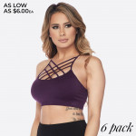 Wholesale sweat it out seamless sports bra eye catching front detail supportive