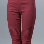 Wholesale junior jeggings Moto construction back pockets elastic waistband wove