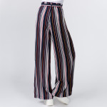 Wholesale gorgeous striped ladies rayon challis paper bag pants fabric waistband