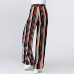 Wholesale gorgeous striped ladies rayon challis paper bag pants fabric waistband