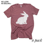Wholesale mauve Bella Canvas short sleeve boutique graphic tee Rabbit Pack Break