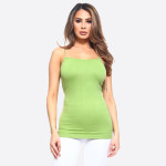 Wholesale seamless tank top spaghetti straps fade resistant fabric soft stretch