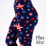 Wholesale pLUS peach skin th July full leggings stars stripes Inseam One fits mo