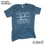 Wholesale steel Blue Bella Canvas short sleeve graphic boutique t shirt Lake Bum