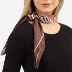 Wholesale color block triangle striped bandana scarf neckerchief Polyester