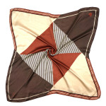 Wholesale color block triangle striped bandana scarf neckerchief Polyester