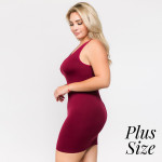Wholesale women s Plus Seamless Tank Slip Dress o Sleeveless o Scoop neckline o