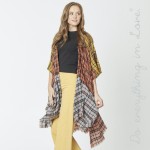 Wholesale do everything Love Brand Lightweight Plaid Print Color Block Kimono On