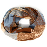 Wholesale soft Touch Boucle Plaid Infinity Scarf W L Polyester