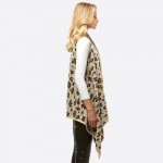 Wholesale leopard Print Vest One fits most L Acrylic