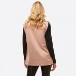 Wholesale faux Fur Lined Suede Vest Pockets One fits most L Polyester