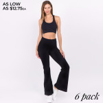 Wholesale women s Active Solid Color Rise Flare Yoga Athletic Pants o rise waist