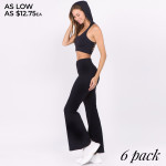 Wholesale women s Active Solid Color Rise Flare Yoga Athletic Pants o rise waist