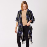 Wholesale do everything Love Brand Plaid Print Kimono Fringe Tassels One fits mo