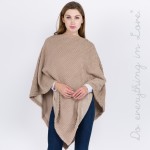Wholesale do everything Love brand solid color faux fur ribbed knit poncho One f