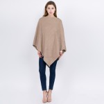 Wholesale do everything Love brand solid color faux fur ribbed knit poncho One f
