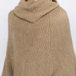 Wholesale do everything Love brand solid color marled woven turtleneck poncho si