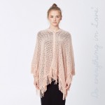 Wholesale do everything Love brand open knit poncho fringes One fits most L Acry