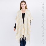 Wholesale do everything Love Brand Plaid Print Kimono Fringe Tassels One fits mo