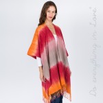Wholesale do everything Love Brand Tie Dye Kimono Fringes One fits most L Polyes
